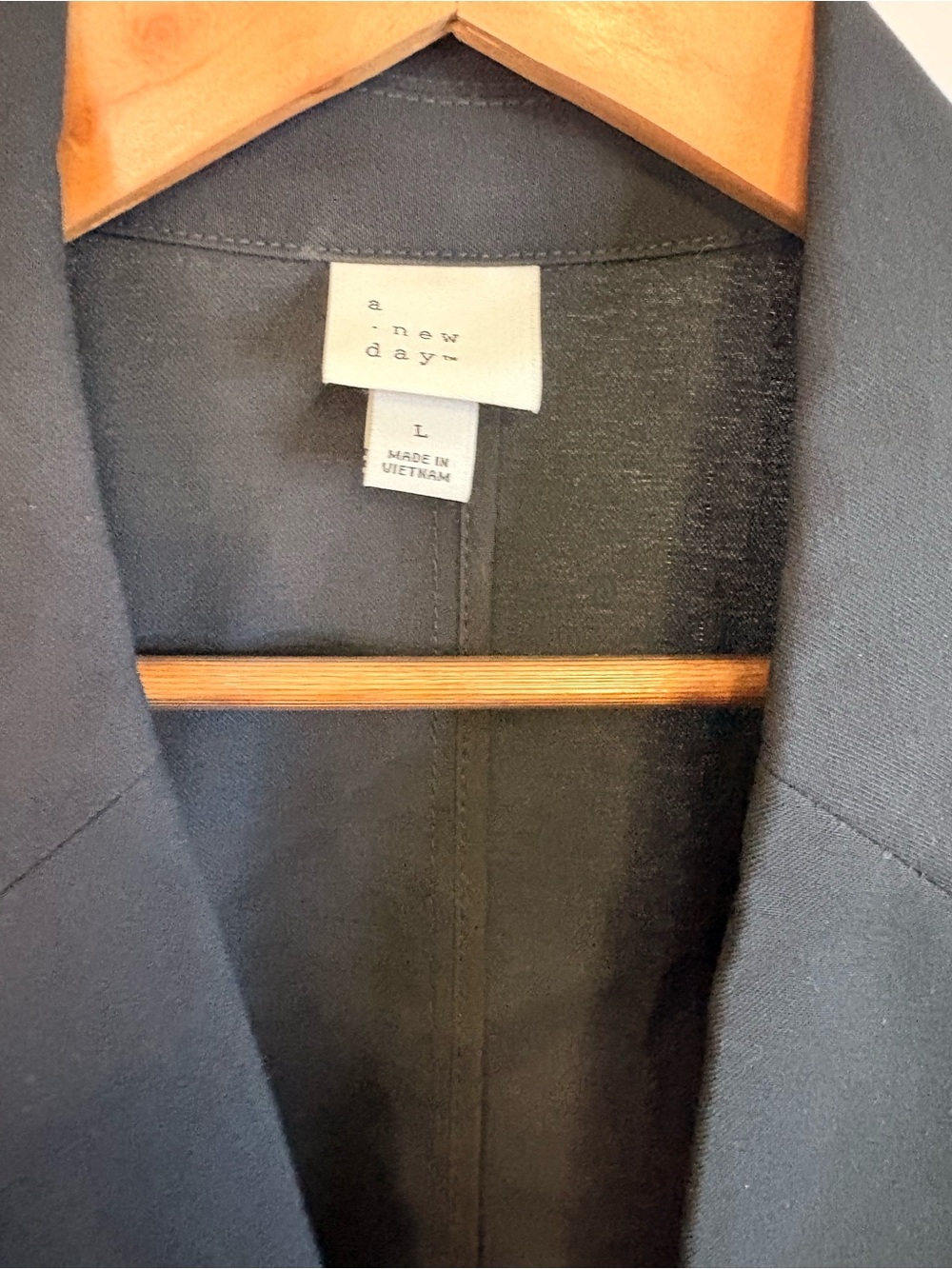 a new day Black Classic Open-Front Blazer - lightweight sz Large - Picture 2 of 4